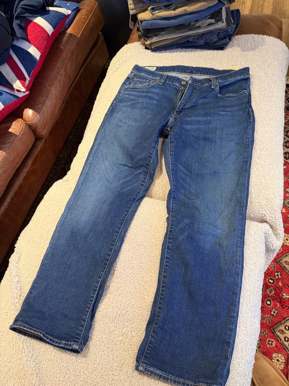 Levi's Men's Indigo Blue Relaxed Straight Jeans